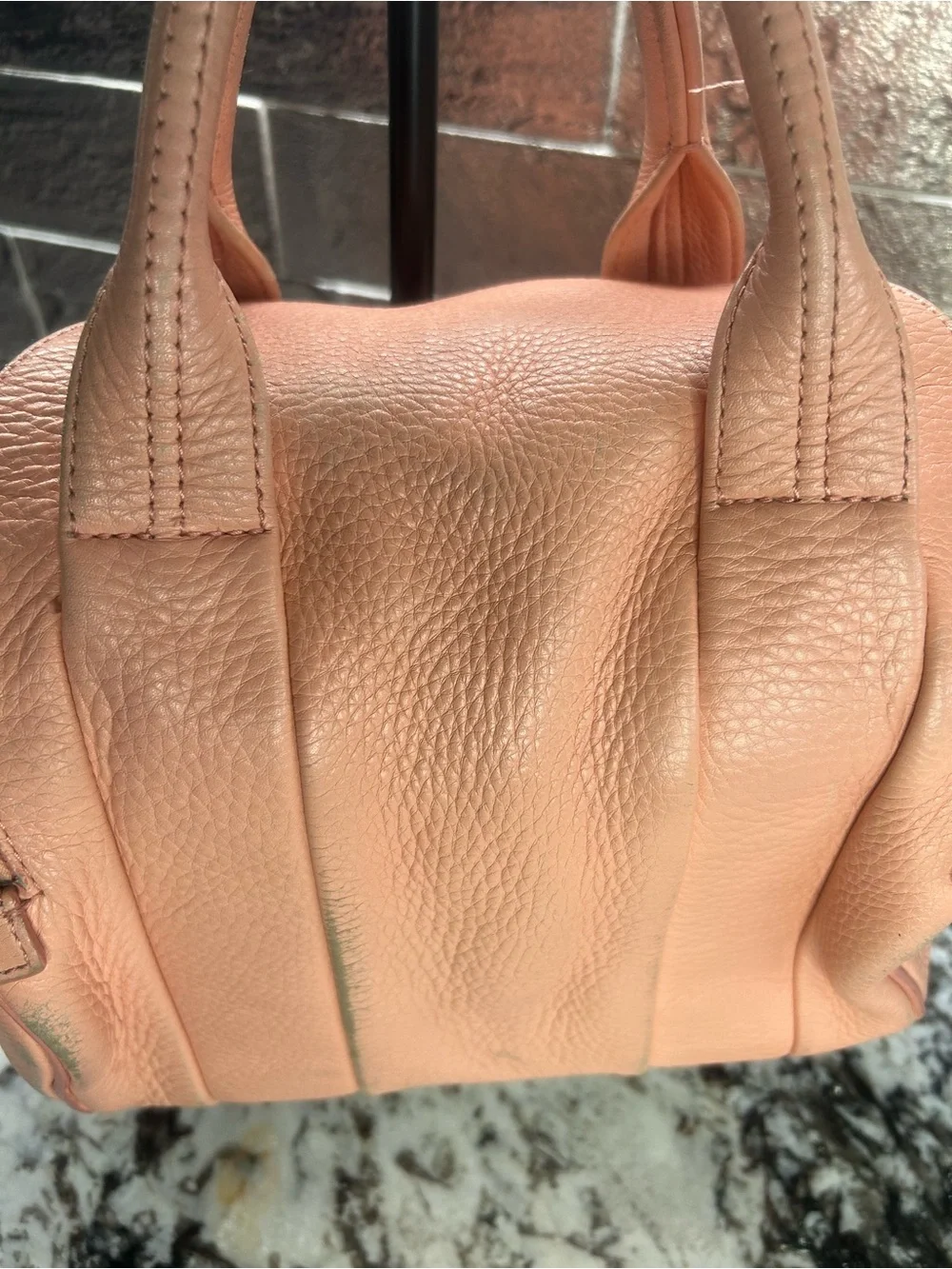 Alexander Wang Vintage Blush Pink Studded Leather 2 Way Boston Bag